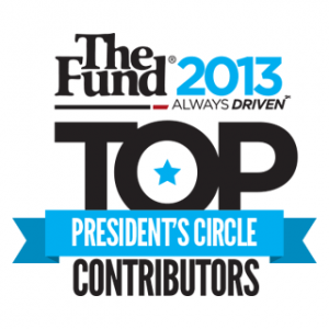 The Fund President's Circle and Top Contributor for 2013